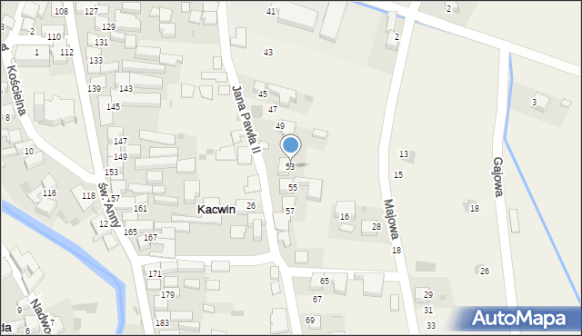 Kacwin, Jana Pawła II, 53, mapa Kacwin