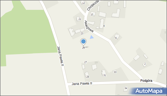 Kaczaki, Jana Pawła II, 25, mapa Kaczaki