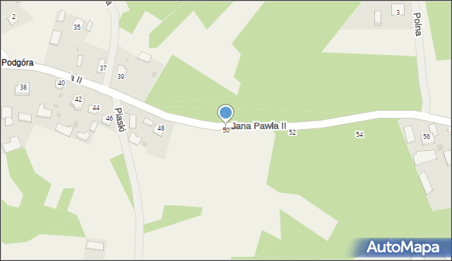 Kaczaki, Jana Pawła II, 50, mapa Kaczaki