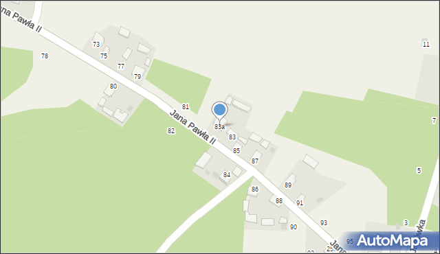 Kaczaki, Jana Pawła II, 83a, mapa Kaczaki