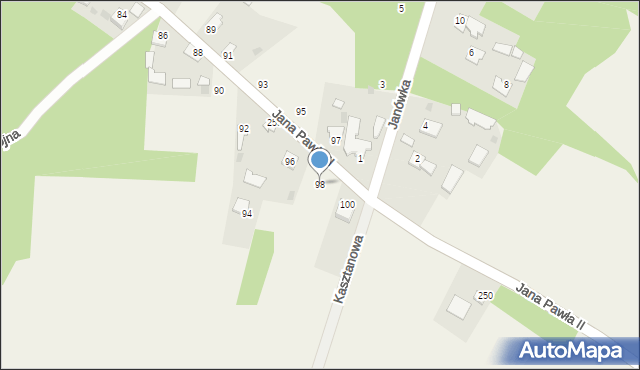 Kaczaki, Jana Pawła II, 98, mapa Kaczaki