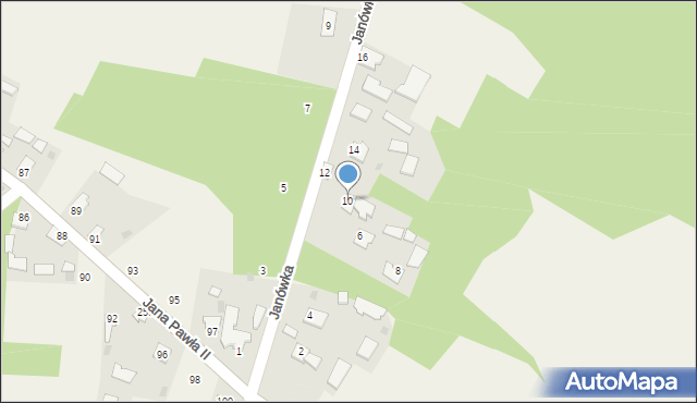 Kaczaki, Janówka, 10, mapa Kaczaki