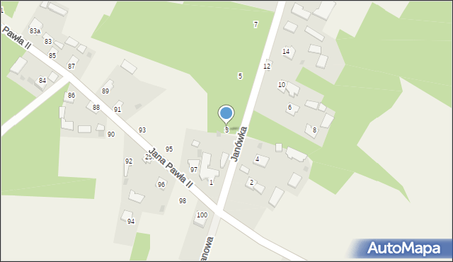 Kaczaki, Janówka, 3, mapa Kaczaki