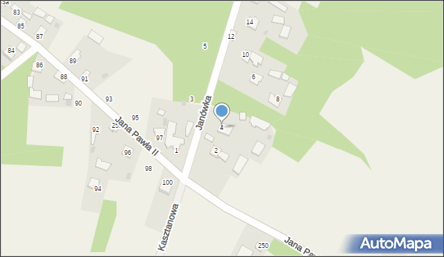 Kaczaki, Janówka, 4, mapa Kaczaki