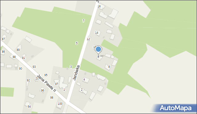 Kaczaki, Janówka, 6, mapa Kaczaki