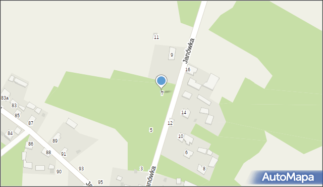 Kaczaki, Janówka, 7, mapa Kaczaki