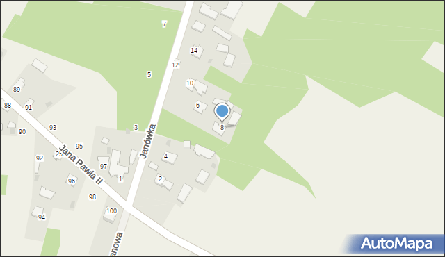 Kaczaki, Janówka, 8, mapa Kaczaki