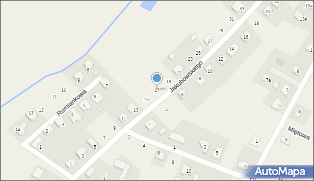 Kaczanowo, Jakubowskiego Józefa Kalasantego, 17, mapa Kaczanowo