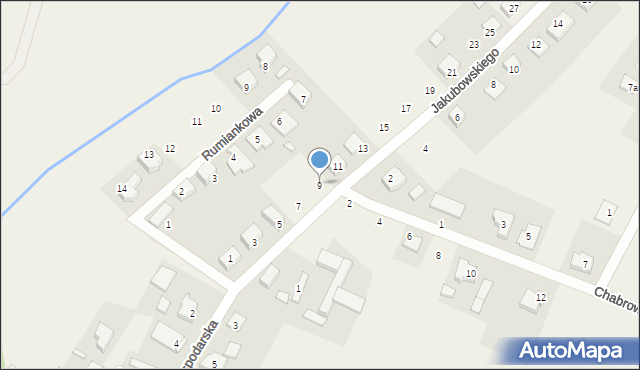 Kaczanowo, Jakubowskiego Józefa Kalasantego, 9, mapa Kaczanowo