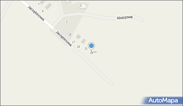 Kaczki, Jarzębinowa, 23, mapa Kaczki