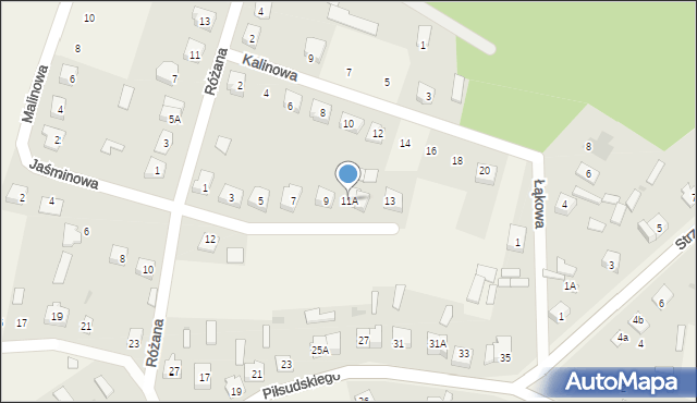 Kadzidło, Jaśminowa, 11A, mapa Kadzidło