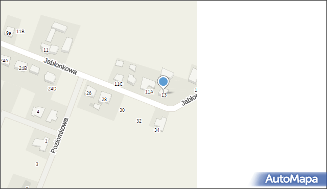 Kąkolewo, Jabłonkowa, 13, mapa Kąkolewo