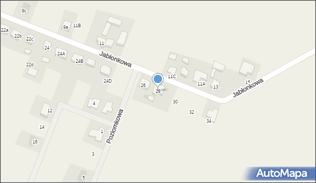 Kąkolewo, Jabłonkowa, 28, mapa Kąkolewo