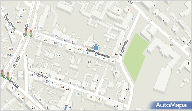 Kalisz, Jabłkowskiego Wojciecha, 6, mapa Kalisza
