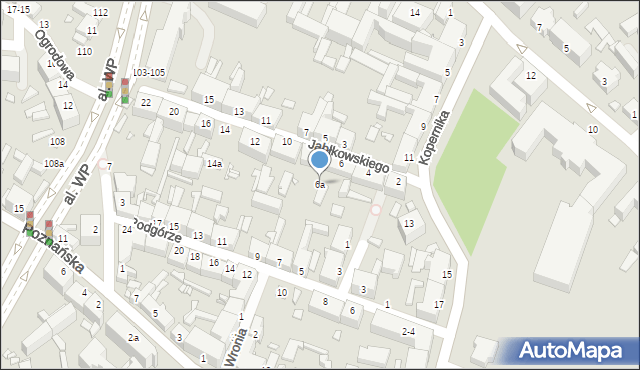 Kalisz, Jabłkowskiego Wojciecha, 6a, mapa Kalisza