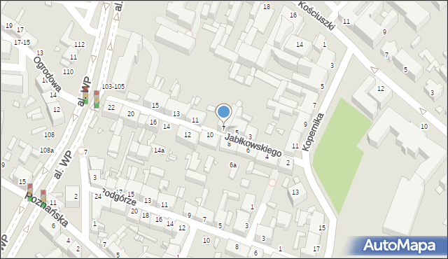 Kalisz, Jabłkowskiego Wojciecha, 7, mapa Kalisza