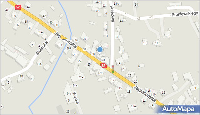 Kalwaria Zebrzydowska, Jagiellońska, 26, mapa Kalwaria Zebrzydowska