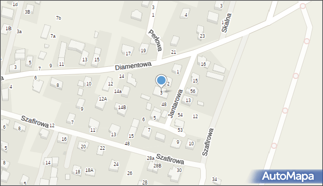 Kamień, Jantarowa, 3, mapa Kamień