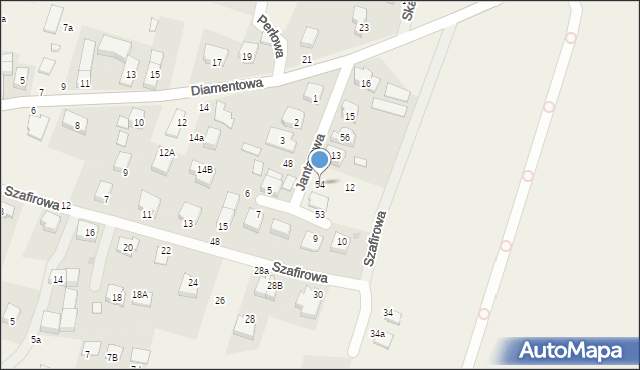 Kamień, Jantarowa, 54, mapa Kamień