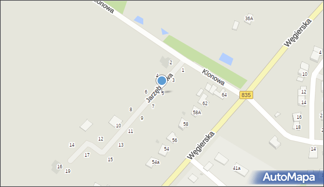 Kańczuga, Jarzębinowa, 5, mapa Kańczuga