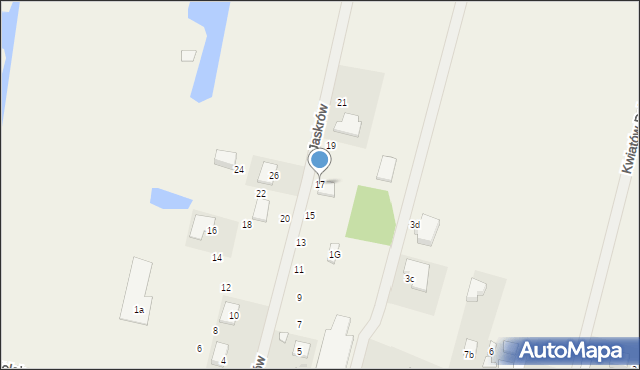 Kanie, Jaskrów, 17, mapa Kanie