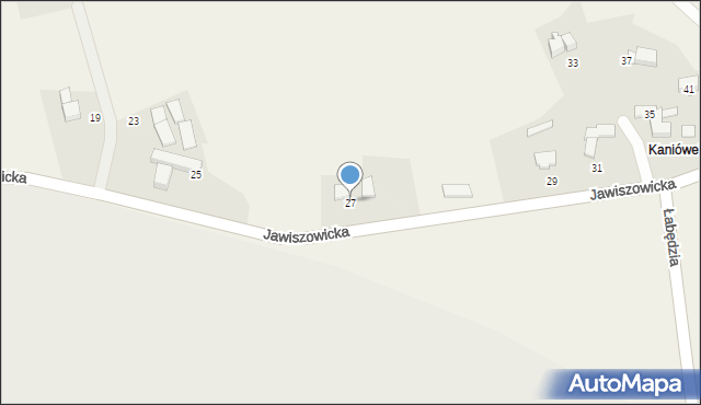 Kaniów, Jawiszowicka, 27, mapa Kaniów