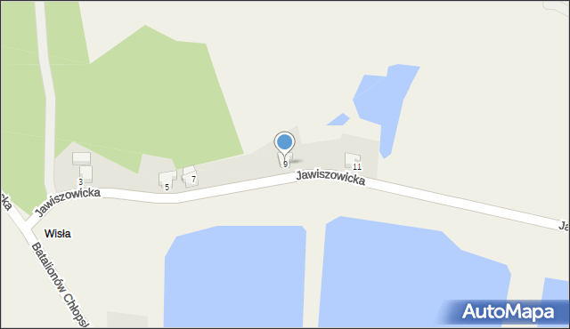 Kaniów, Jawiszowicka, 9, mapa Kaniów