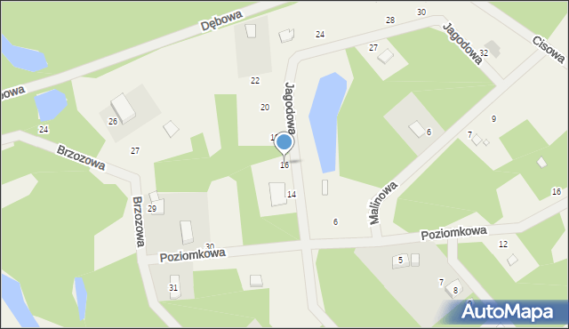 Karczewko, Jagodowa, 16, mapa Karczewko