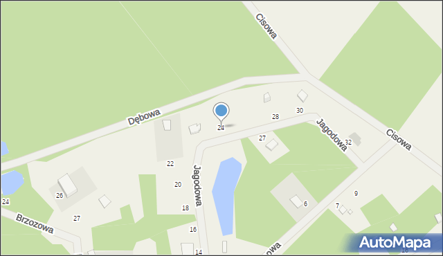 Karczewko, Jagodowa, 24, mapa Karczewko