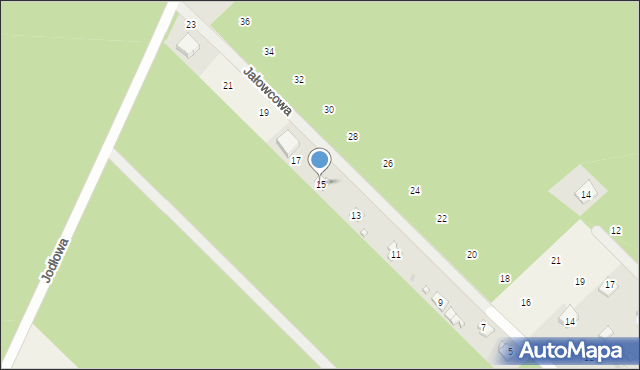 Katarzynów, Jałowcowa, 15, mapa Katarzynów