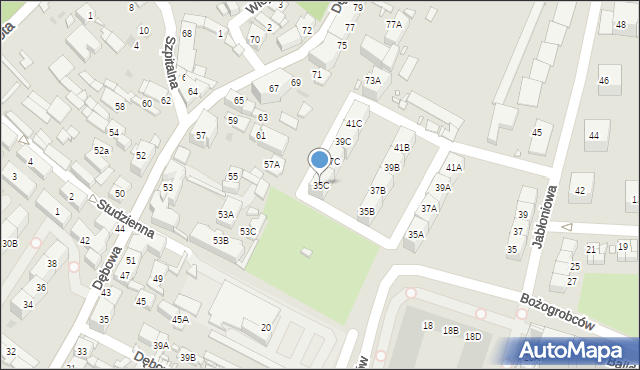 Katowice, Jabłoniowa, 35C, mapa Katowic