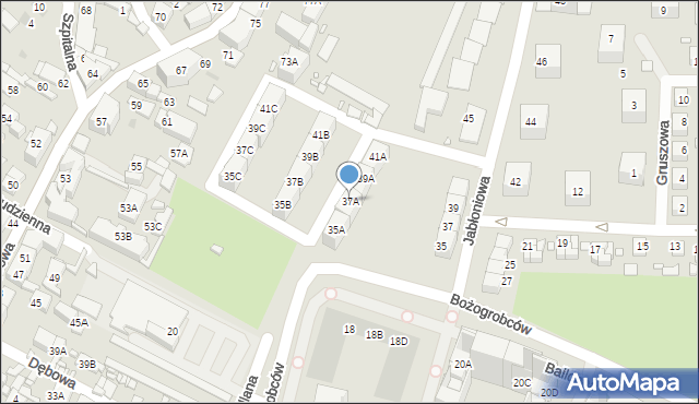 Katowice, Jabłoniowa, 37A, mapa Katowic