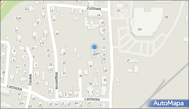 Katowice, Jankego Zygmunta Waltera, gen., 24A, mapa Katowic