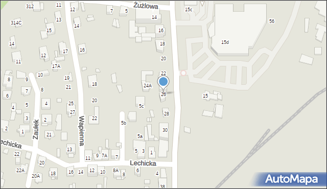 Katowice, Jankego Zygmunta Waltera, gen., 26, mapa Katowic