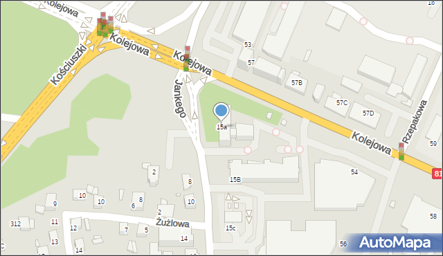 Katowice, Jankego Zygmunta Waltera, gen., 15a, mapa Katowic