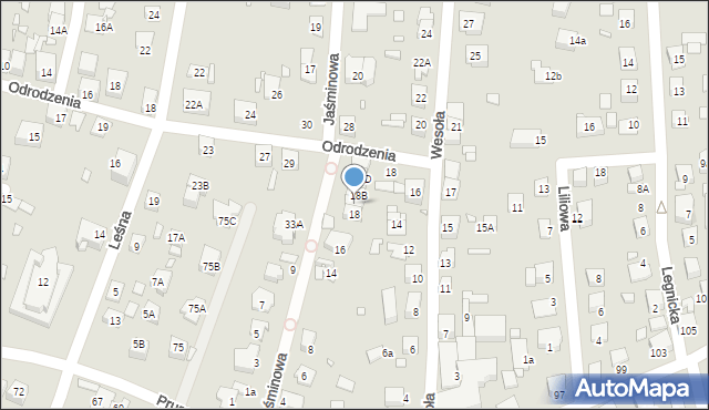 Katowice, Jaśminowa, 18A, mapa Katowic