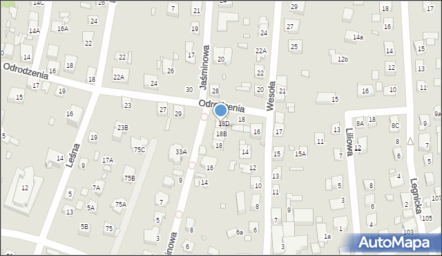 Katowice, Jaśminowa, 18C, mapa Katowic