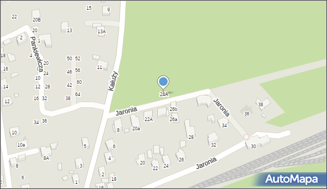 Katowice, Jaronia Jana Nikodema, 24A, mapa Katowic