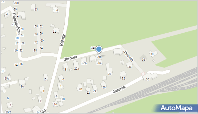 Katowice, Jaronia Jana Nikodema, 26b, mapa Katowic