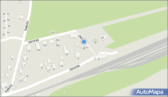 Katowice, Jaronia Jana Nikodema, 34, mapa Katowic