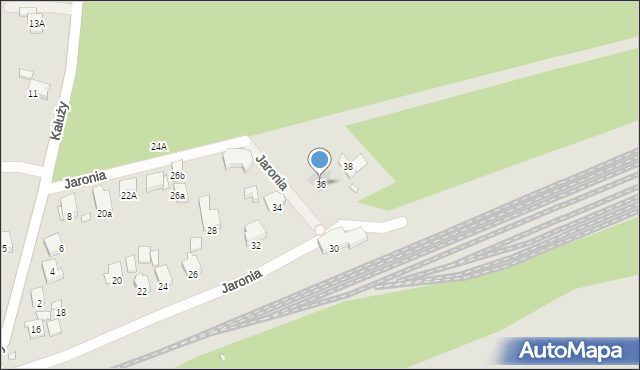 Katowice, Jaronia Jana Nikodema, 36, mapa Katowic