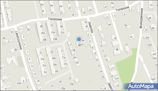 Katowice, Jaskrów, 4B, mapa Katowic