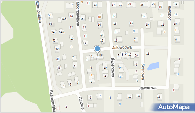 Kaźmierz, Jałowcowa, 4, mapa Kaźmierz