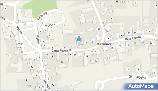 Kaźmierz, Jana Pawła II, 11, mapa Kaźmierz