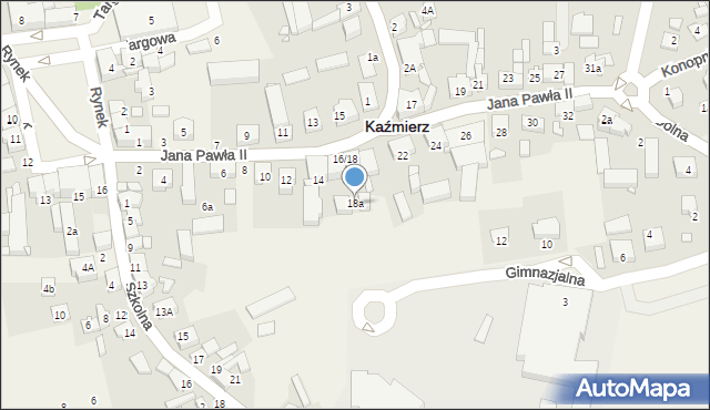 Kaźmierz, Jana Pawła II, 18a, mapa Kaźmierz