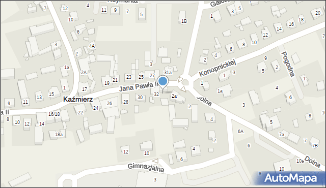 Kaźmierz, Jana Pawła II, 34, mapa Kaźmierz