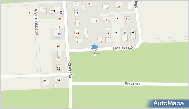 Kębłowo, Jagalskiego Alojzego, dr., 1, mapa Kębłowo