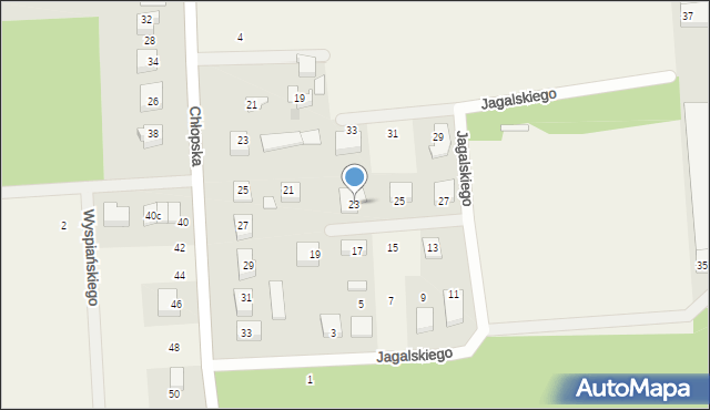 Kębłowo, Jagalskiego Alojzego, dr., 23, mapa Kębłowo