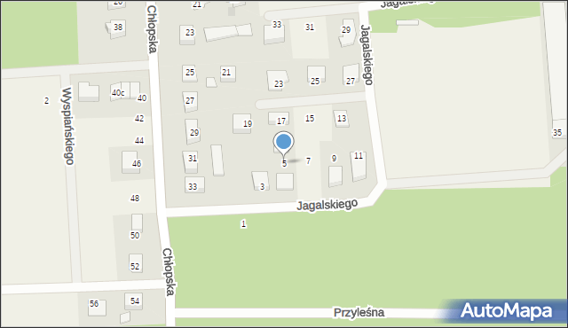 Kębłowo, Jagalskiego Alojzego, dr., 5, mapa Kębłowo