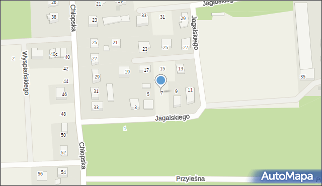 Kębłowo, Jagalskiego Alojzego, dr., 7, mapa Kębłowo